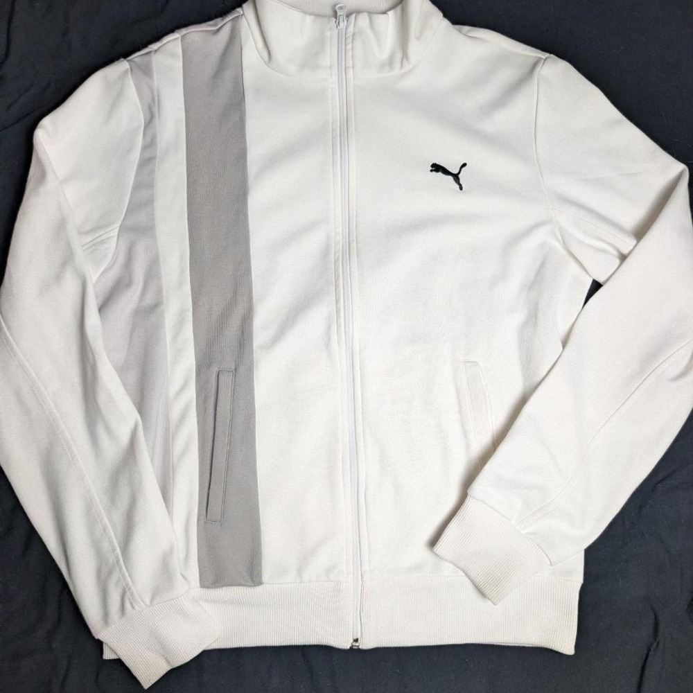 White Puma Track Jacket Large